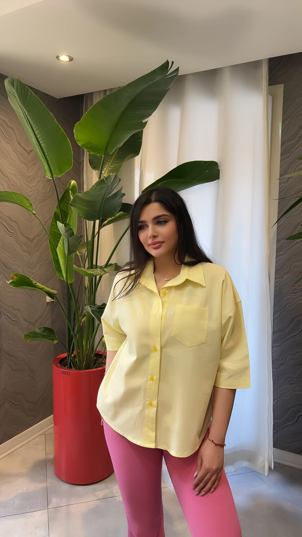 شومیز زنانه تابستانه لیمویی