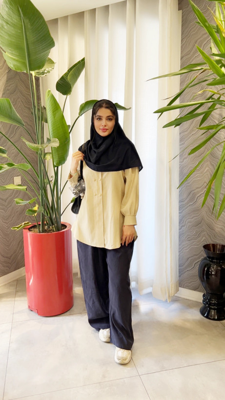 شومیز زنانه سبز مدل ریحانه مناسب استایل روزمره، دانشگاه و محل کار