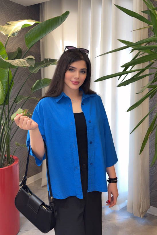 شومیز زنانه تابستانه لینن رنگی