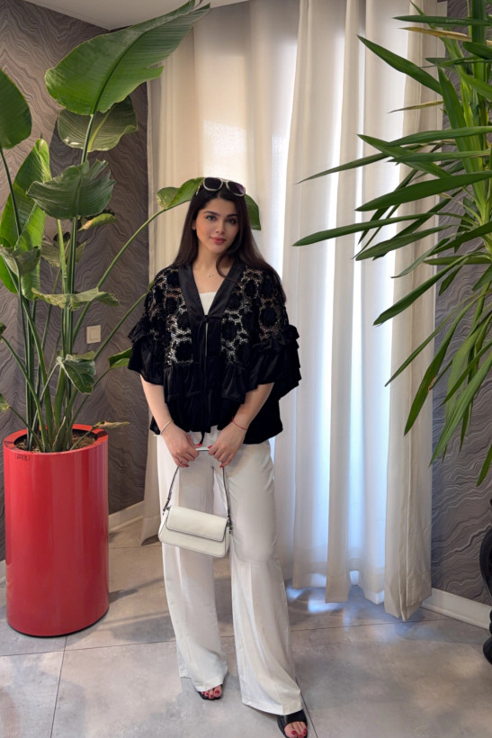 کت وارداتی عروسکی زنانه مخمل و دانتل